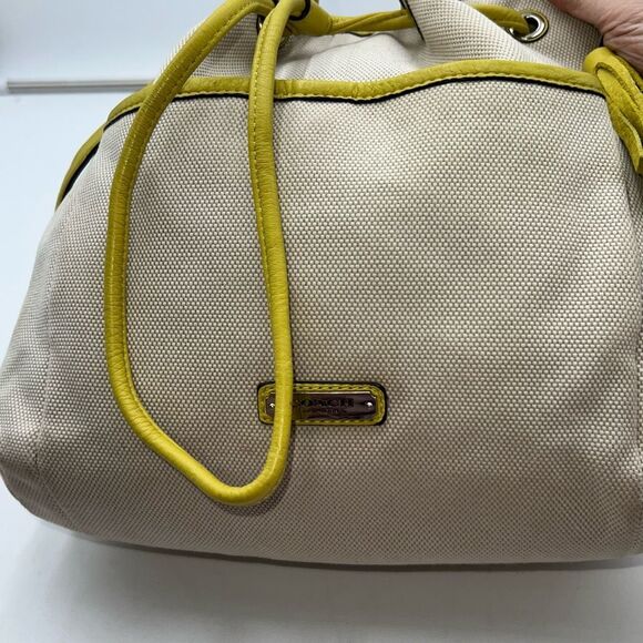 COACH AVERY CANVAS DRAWSTRING SHOULDER BAG - Picture 8 of 11